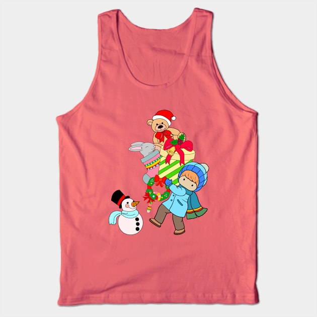 Lovely Christmas Tank Top by IdinDesignShop